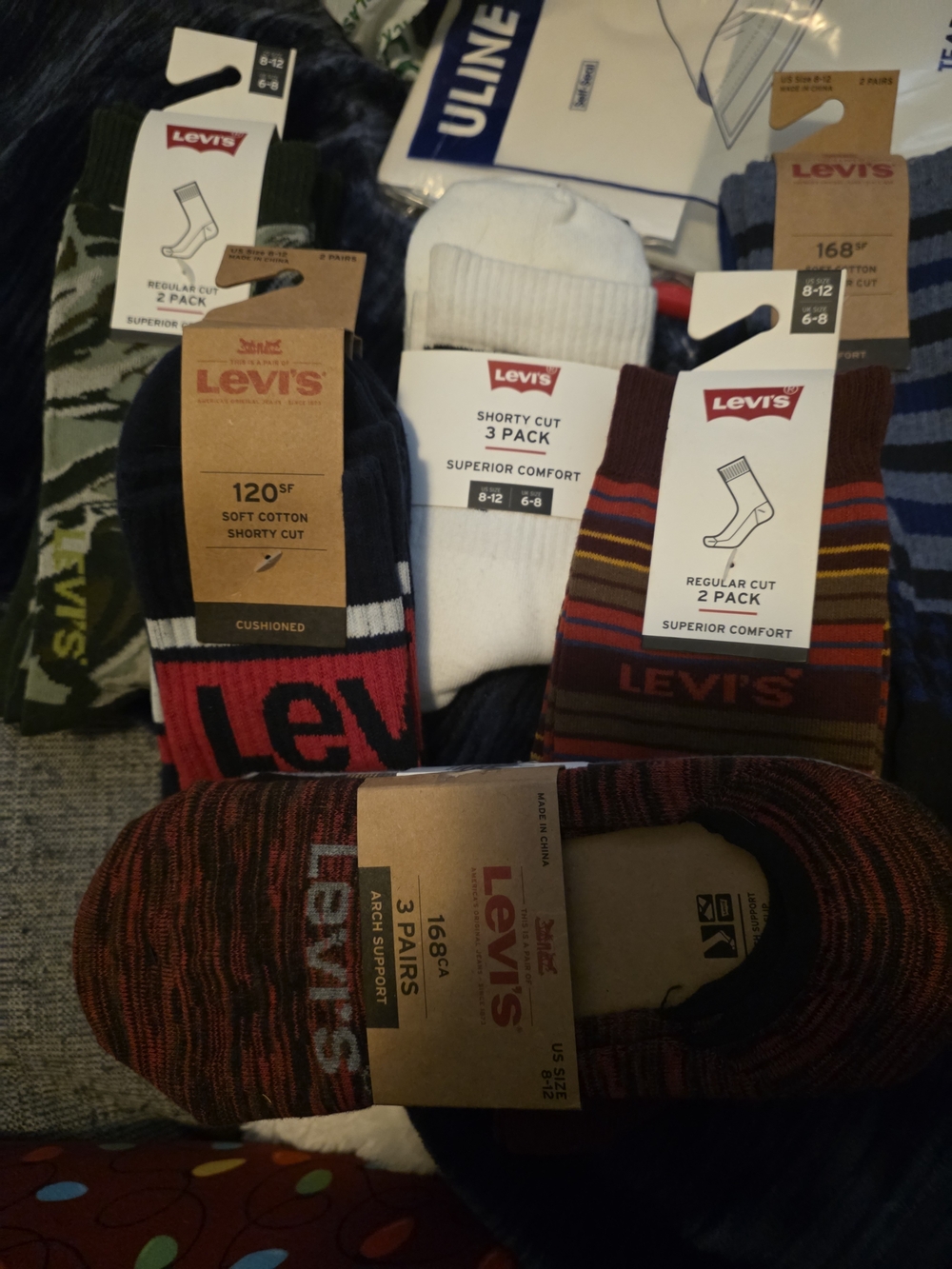 Levi's Mixed Color Casual Socks and No-Show Pack